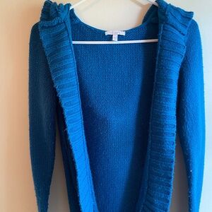 Delia’s Blue Hooded Cardigan